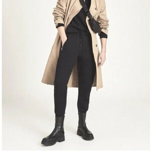 Reiss Angelina Jogger Pants Stretch Pockets Womens Small Black Casual